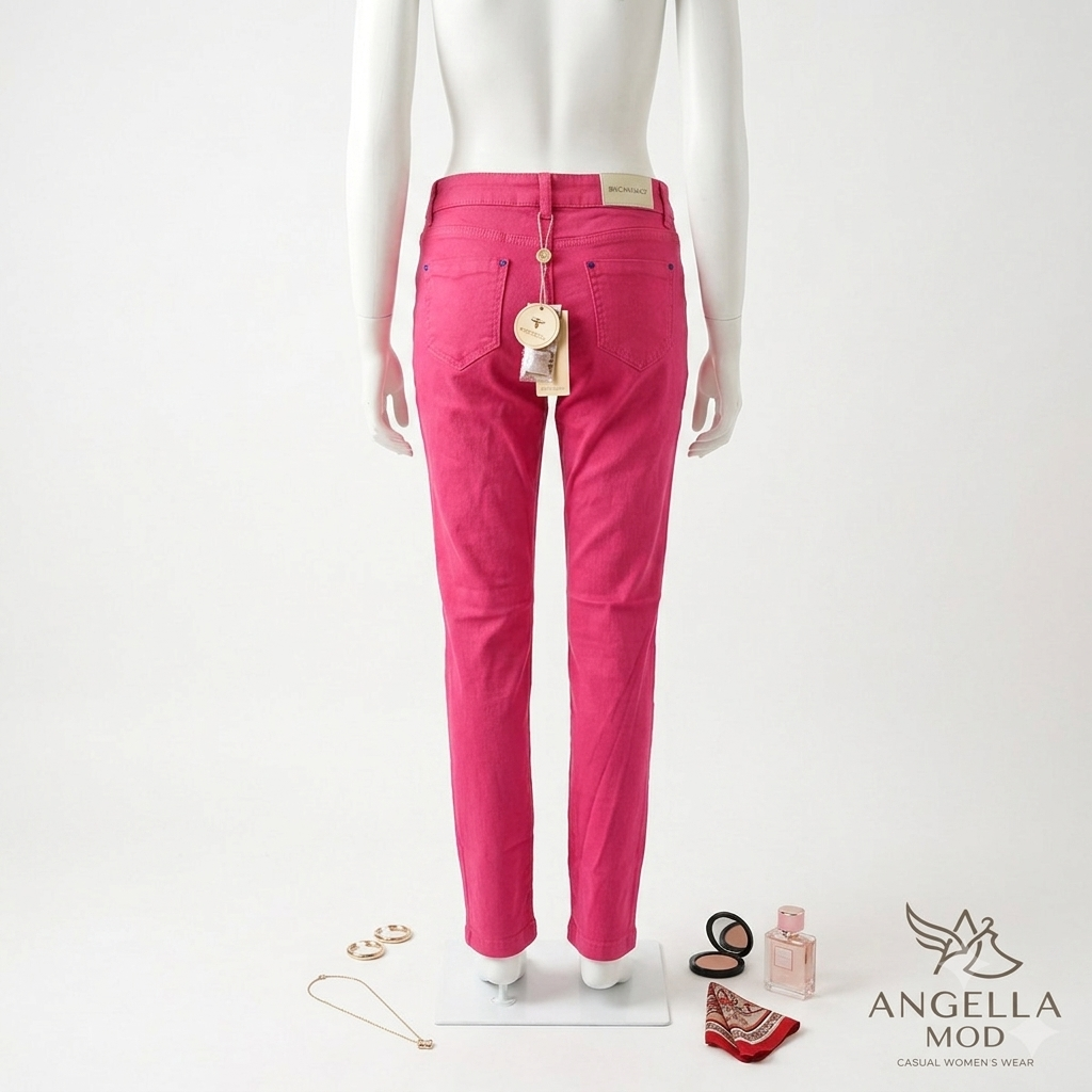 شلوار کتان صورتی دخترانه زنانه مدل شیک و تابستانی مناسب استایل روزمره از فروشگاه آنجلامد