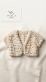 کت کوتاه خز نرم کرم رنگ دخترانه زنانه مدل خاص و گرم از بوتیک آنجلامد